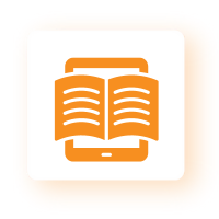 orange book with open pages